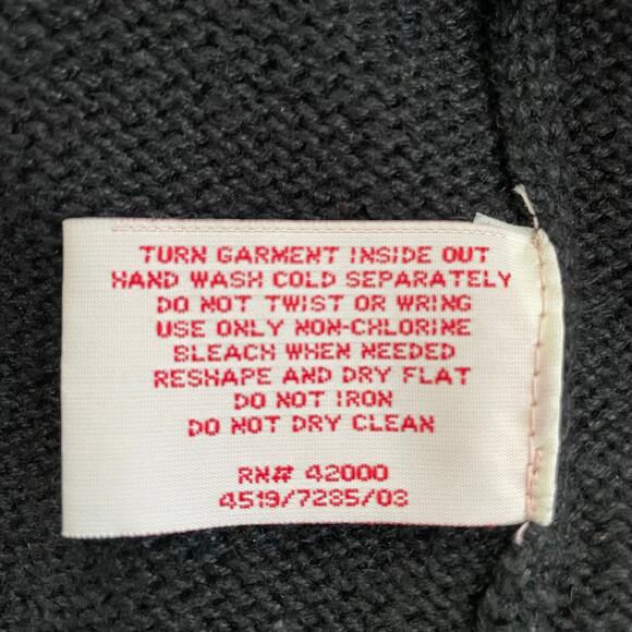 Basic Editions Christmas Cardigan Sweater Black Festive Tree Embroidered XL - Picture 7 of 9